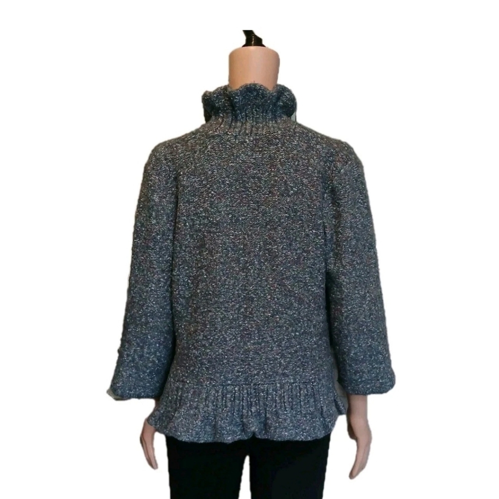 Ruby Rd. Gray Women's Sweater Sz L Open Front Chu… - image 2